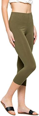 Acting Pro Women's Casual Modal Regular &amp; Plus Size Basic Solid Capri - Made in USA (S-3X) (Olive, Large)