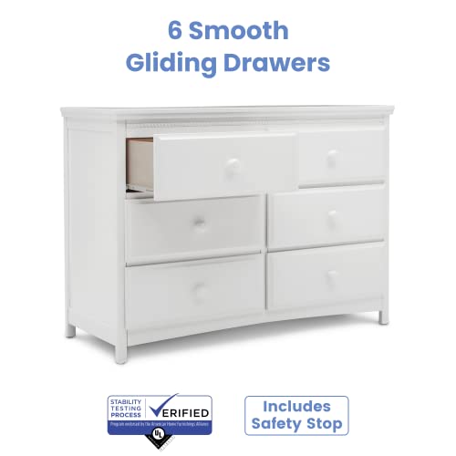 Delta Children Emerson 6 Drawer Dresser, Greenguard Gold Certified, Bianca White Pricepulse
