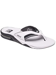 white reef fanning flip flops