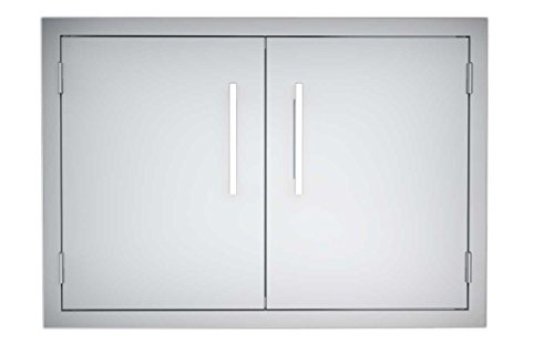 Sunstone B-DD30 Double Raised Doors for Stone Island with Shelves, 30-Inch
