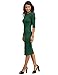 MakeMeChic Women's Solid Half Sleeve Midi Sheath Bodycon Pencil Dress