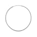 Sterling Silver Fashion Continuous Endless Hoop Earrings, thick 2-mm tube 2-inch round