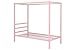 DHP Modern Canopy Bed with Built-in Headboard - Twin Size (Pink)