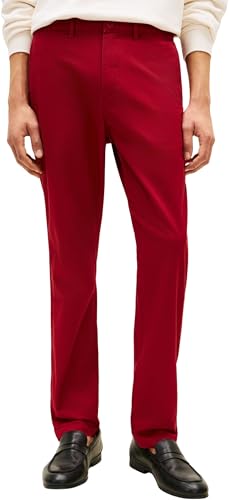 Tommy Hilfiger Harlem Essential Sergé MW0MW40690 pour Homme, Rouge, 31W/34L