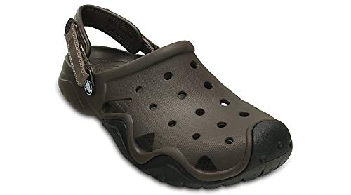 crocs Men's Swiftwater Clog M Mule, Espresso/Black, 11 M US