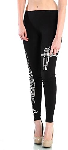 Love Melrose Women's Skinny Machine Gun Regular and Plus Size Printed Leggings