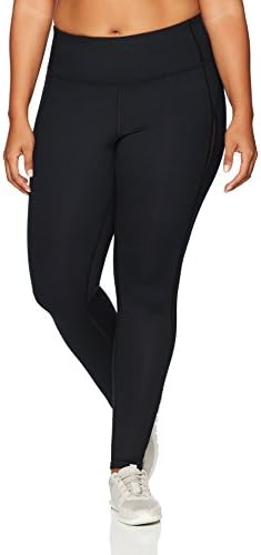 Kailee Athletics Women's Plus-Size Active Peek-A-Boo Legging 1X Black