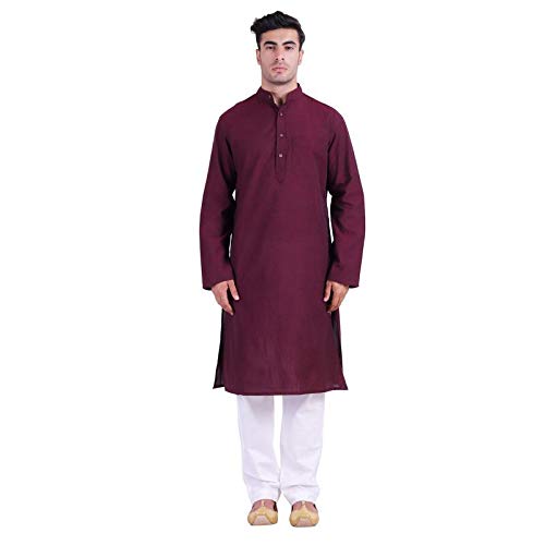 Maroon kurta white pajama Clearance