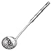 Newness Small Slotted Spoon, Integral Forming Skimmer Cooking Spoon, 304 Stainless Steel Strainer Ladle with Vacuum Ergonomic Handle for Kitchen, [Rustproof & Durable], 11.61 Inches