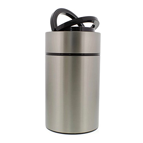 Cheftor Vacuum Insulated Stainless Steel 25oz/750ml Food Jar Thermos Container Bottle and Thermal Crockpot Slow Cooker with Folding Spoon and Recipes Booklet
