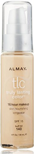 Almay TLC Truly Lasting Color 16 Hour Makeup, Buff 02 [140] 1 oz (Pack of 2)
