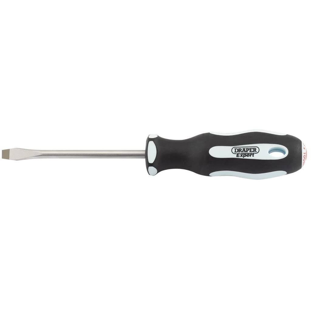 Draper 34978 Expert Plain Slot Soft Grip Parallel Tip Screwdriver, 6.5mm x 100mm