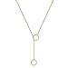 MEVECCO Gold Long Lariat Necklace for Women 14K Gold Plated Dainty Turtle Animals/Karma Charm Y Pendant Necklace