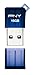 PNY Micro Sleek Attaché 16GB USB 2.0 Flash Drive - Blue -P-FDU16GSLK/BLU-GE