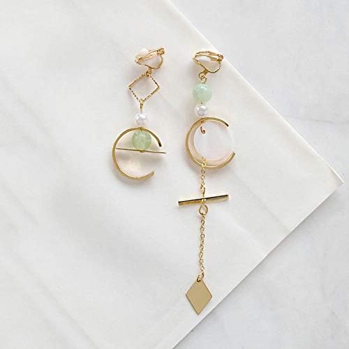Lxj Earrings Statement Asymmetric Earrings diamond metal sequin earrings shell earrings semicircle Earrings