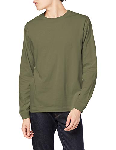 5.6oz ロングスリーブTシャツ (1.6インチリブ) 501101 ライトオリーブ L