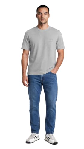 BOSS, Tonal Woven Patch Logo Jersey T-Shirt, Glacier Grey, S at Amazon