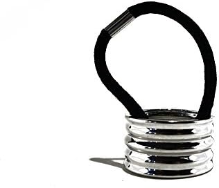Heavy Metal Silver Ring Hair Elastics Bands Beauty Fancy Vintage Hair Clippers Elastic Hair Tie Up