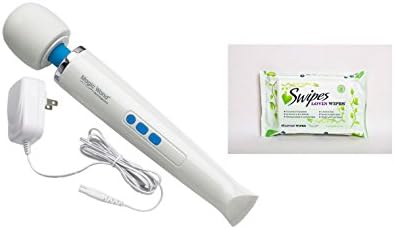 America's Favorite Now Unplugged - Rechargeable Original Magic Wand Muscle Massager HV-270 2015+FREE 42 Count Cucmber Scented Swipes Lovin Wipes