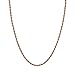 Honolulu Jewelry Company 14K Real Solid Rose Gold 1mm Rope Chain Necklace Lobster Clasp, 16