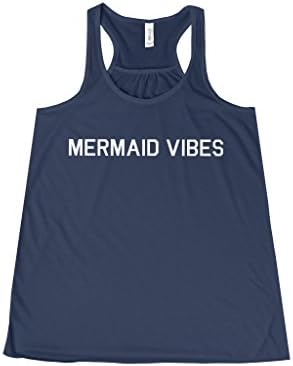 Mermaid Vibes Flowy Racerback Tank Midnight / L