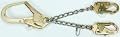 MSA Safety 10107326 Rebar Chain Assembly Restraint Lanyard with 36CL Rebar Steel Snap Hook and (2) 36C Steel Snap Hooks