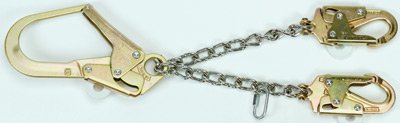 MSA Safety 10107326 Rebar Chain Assembly Restraint Lanyard with 36CL Rebar Steel Snap Hook and (2) 36C Steel Snap Hooks
