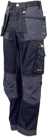 DEWALT Harrison Stretch Trouser 32W 31L Grey Black Durable Work Pants view 4