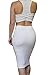 LaSuiveur Women's Sexy Summer Outfits 2PCs Crop Skirt Set Party Club Night White L