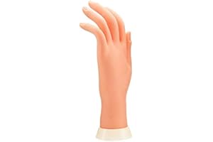 LASSUM Soft Plastic Mannequin Hand,Flexible Bendable Fake Hand Manicure Practice Tool