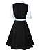 GloryStar KoJooin Women's 3 Pieces Costumes Embroidery Oktoberfest Dirndl Dress Black-Blue 38