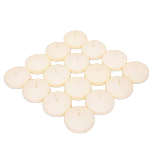 Exquizite Floating Candles for Centerpieces Pack of 30 Ivory Unscented Long Burning (8 hrs