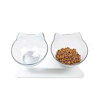 DierCosy Cat food bowl with raised stand pet food bowl perfect for cats and puppies