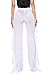 Doqcey Women's Perspective Sheer Mesh Ruffle Pants Swimsuit Bikini Bottom Cover up (Tag L, White)