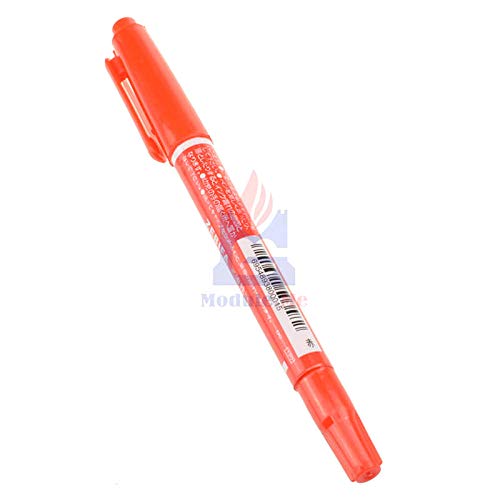 10PCS Red CCL Anti-Etching PCB Circuit Board Ink Marker Double Pen for DIY PCB Repair CCL Printed Circuit Diagram for Arduino