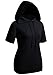 CLOVERY Women's Basic Hoodie Pocket Short Sleeve Hoodies