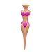 NUOLUX 6pcs Bikini Lady Girl Golf Tees Divot Tools (Violet)