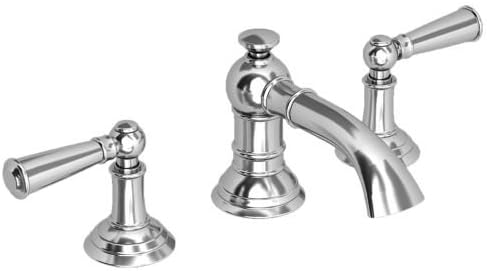 Newport Brass 2430/26 Aylesbury Widespread Lavatory Faucet with Lever Handles, Short Country Base, and 1/2" Valves, Polished Chrome