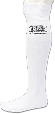 My People Skills Are Fine It's My To Idiots Novelty Man Woman Knee High Football Sock
