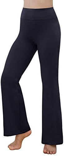 REETOYO Women's Power Flex Tummy Control Workout Yoga Boot Cut Flares Pants With Inner Pocket, Royalblue , Small
