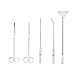 UEETEK Aquarium Tools Kit 5 in 1 Stainless Steel Fish Tank Aquatic Plant Tweezers Scissor Spatula Sets