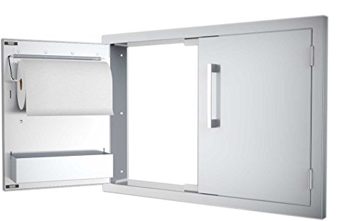 Sunstone B-DD30 Double Raised Doors for Stone Island with Shelves, 30-Inch