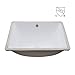KES cUPC Bathroom Rectangular Porcelain Undermount Sink White Undercounter Sink for Lavatory Vanity Cabinet Contemporary Style with Overflow, BUS110