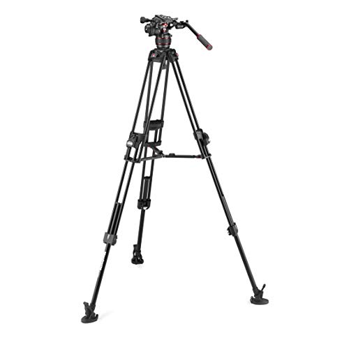 Manfrotto, Fluid-Videokopf Nitrotech 608-Fast Twin Videostativ 645, Tripod aus Alu, Stativ Profi-Kit DSLR, Kamerastativ für Digitalkamera, Camcorder, Videofilmer, Traglast 14 kg – Bild 8