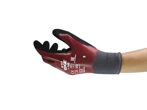Ansell Edge 48-919 Safety Work Gloves Mechanical Protection, Size 11 (2XL), (12 Pairs)