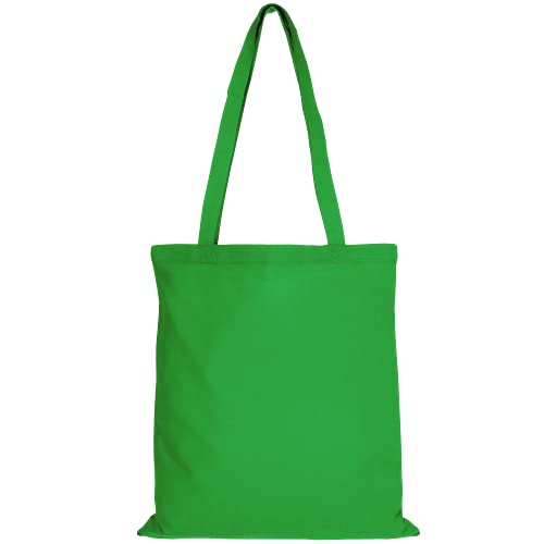 TEXXILLA 10er | 25er | 100er Pack Baumwolltasche - 28 Farben | mit Zwei Langen Henkeln | 38x42cm | Jutebeutel | Einkaufstasche | unbedruckt, Farbe:mai