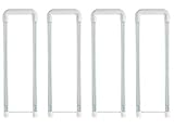 Hyperikon U-Bent LED Light Tube, T8 T12, 2x2ft, 18W (40W Equiv.), Fluorescent Replacement, Ballast Bypass, 4000K Clear, High Output 2050 Lumens, Shatterproof, Shop Light for Garage, Office - 4 Pack