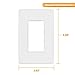 ENERLITES Screwless Decorator Wall Plates Child Safe Outlet Covers, Size 1-Gang 4.68