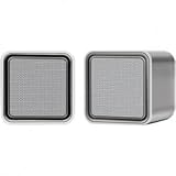 iLuv Compact USB-powered stereo speakers for Mac and PC laptop-Silver