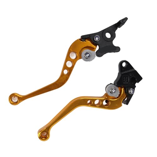 Yctze for Warrior 350 1999 Brake Lever Shorts - 1 Pair 22Mm 7/8" Clutch Brake Lever CNC Aluminum Motorcycle Clutch Drum Brake Lever Handle Applicable to Motorcycles Below Small Displacement Mo